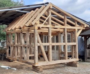 Alte Ziegelei Lemgo Garten Remise aus antiken Nadelholzbalken